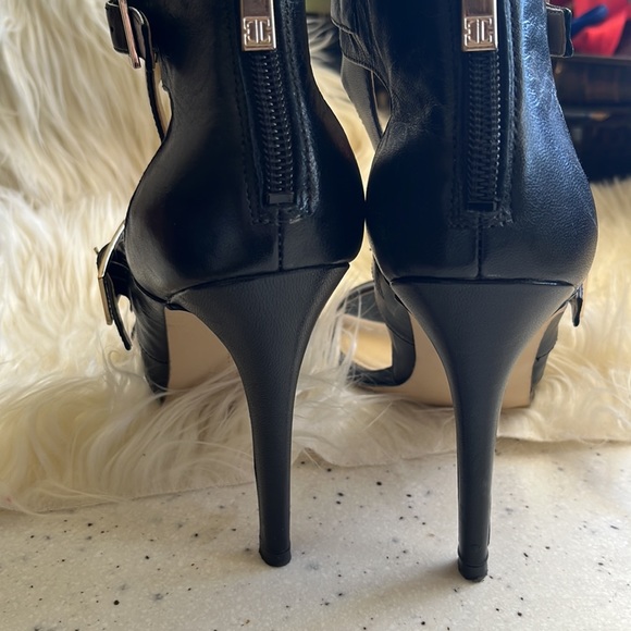 IVANKA TRUMP STRAPPY HEELS 7 1/2 MEDIUM BLACK - Picture 3 of 7